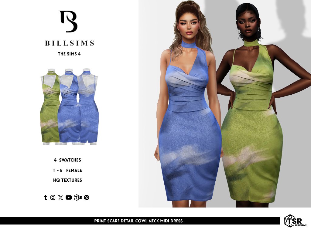 billsims_cc's tweet photo. Print Scarf Detail Cowl Neck Midi Dress

Grab yours now exclusively over at @TheSimsResource!

🔗 The Sims 3:
https://t.co/9kK8uLm1cm

🔗 The Sims 4:
https://t.co/0AkJ6koAfe

#thesims3 #thesims4 #thesims3cc #thesims4cc https://t.co/LiYU06ZC79