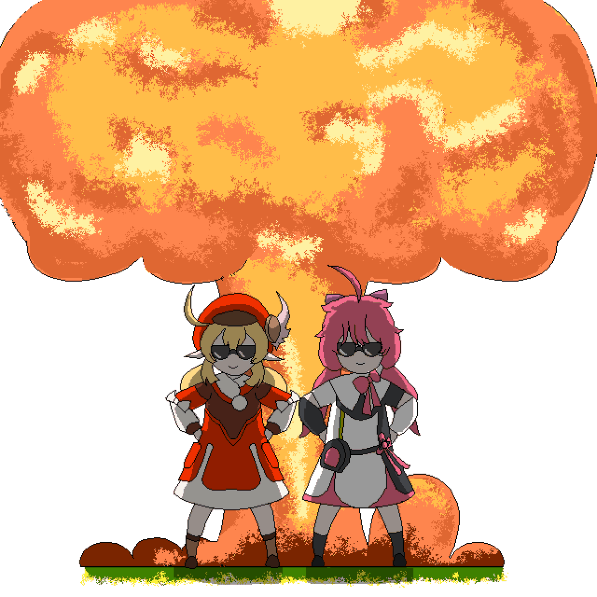 Fablepog's tweet photo. They acting like shorekeeper and jean won't send them to a lifetime detention💀.
I am sorry my daughters I won't be able to save you.
.
.
.
#GenshinImpact #WutheringWaves #klee #encore
#Genshinfanart #Wutheringwavesfanart #Pixelart https://t.co/KlOrUuWNc3