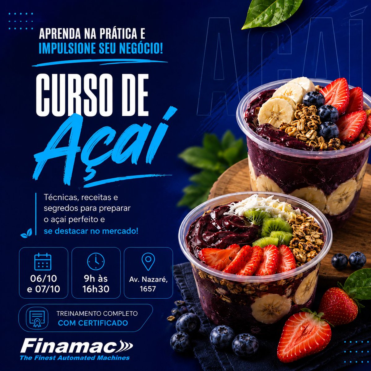 FinamacGlobal's tweet photo. 🍦 Quer transformar sabor em oportunidade de negócio?

A Finamac preparou dois cursos presenciais completos para quem quer aprender na prática, aperfeiçoar suas receitas e se destacar no mercado de sobremesas geladas!

https://t.co/1eqhqhNyg7 https://t.co/1F2V4ZLmEc