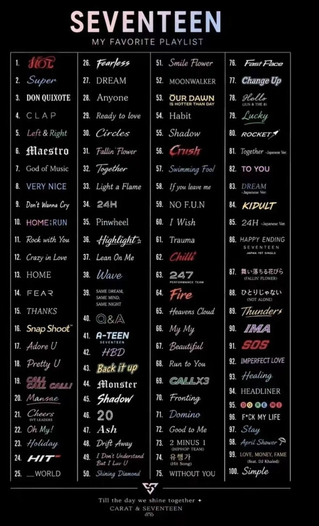 caratstalk's tweet photo. [17s] hanya boleh pilih 1 lagu favorit dari list ini 😃

sender first: 46. 20 https://t.co/EpJgQbAuzB
