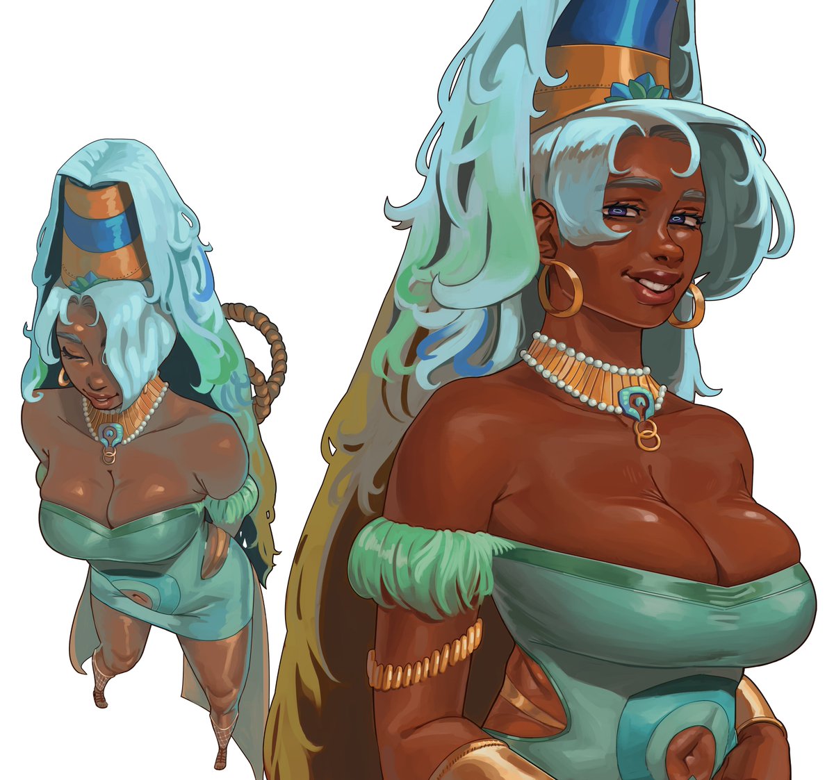 Jumboiiii's tweet photo. Hera from Hades 2 illust from last year (damn it's already been almost a year) https://t.co/8mSphNNshA