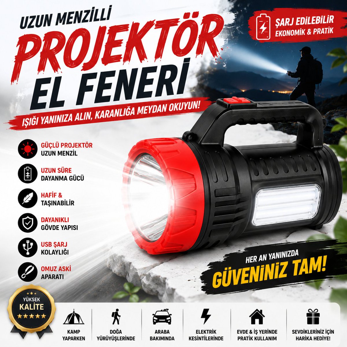 alisverisenleri's tweet photo. 🔥 15W Uzun Menzilli Şarjlı Projektör El Feneri
💡 Güçlü projektör aydınlatma
⏱️ Yaklaşık 6 saate kadar kullanım

🛒 https://t.co/r2TQ01nKWz

#GüçlüElFeneri #ŞarjEdilebilirFener #UzunMenzilliFener #ProjektörElFeneri #KampFeneri #ŞarjlıFener #Outdoor #KampEkipmanları #LEDFener https://t.co/2jNpaKS7Ac