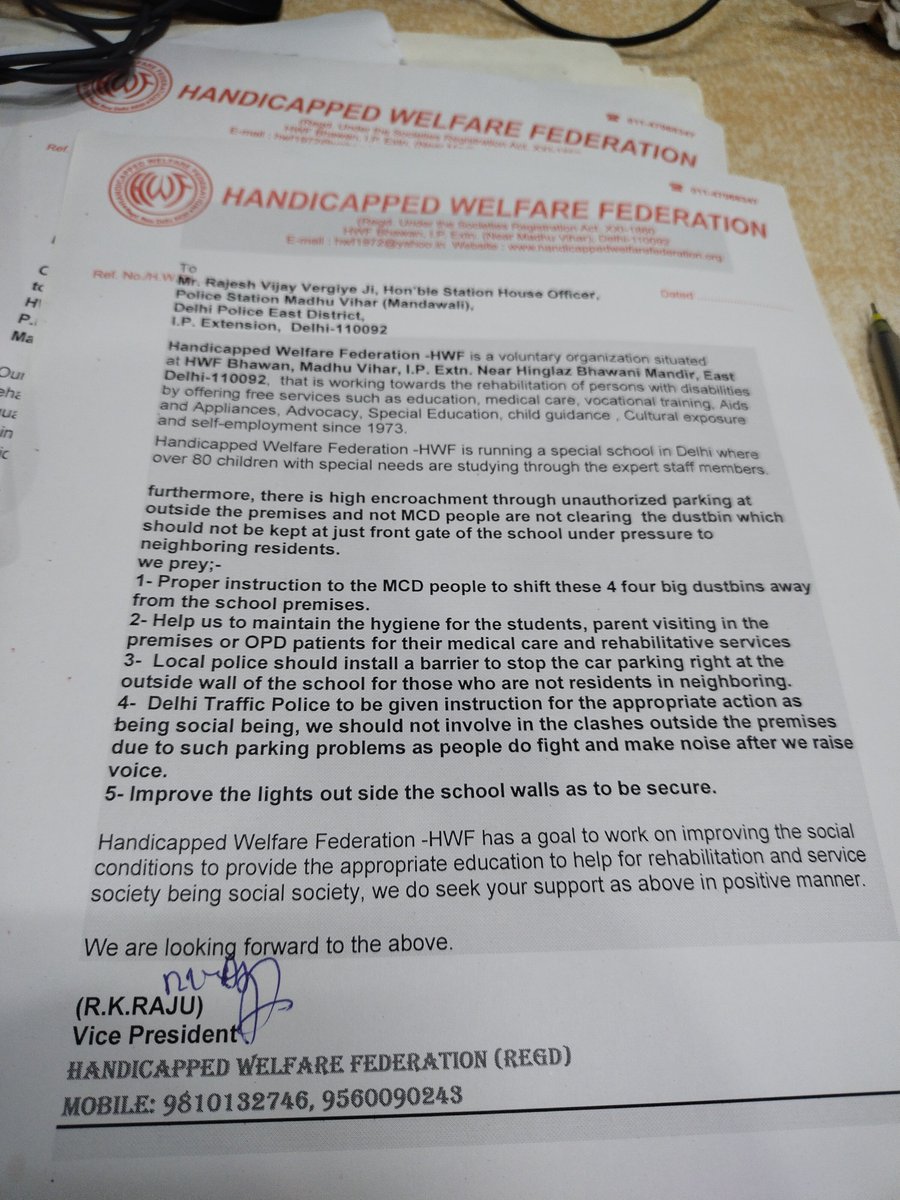 ThedisabledFri1's tweet photo. @dcshahsouth unauthorised parking in front of and adjacent to boundary Wall of HANDICAPPED WELFARE FEDERATION IP EXTENSION MSDHU VIHAR BEHIND GURUDWARA HINGLAZ BHAWANI MANDIR AND AHINSADHAM
Parking allotted by DV  SHAHDRA SOUTH ZONE 
Kind help them who are helping helpless https://t.co/nAovAw4k4a