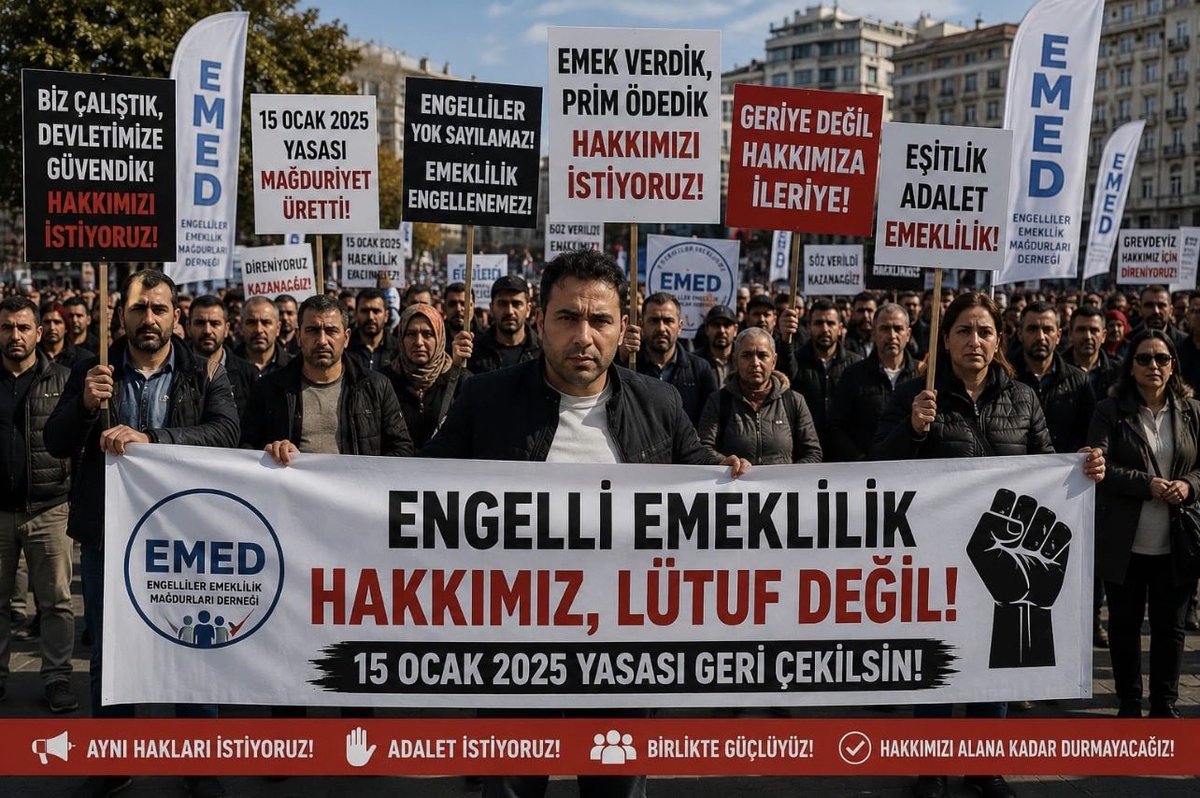ercan001982's tweet photo. #mecburmuyuz
Engelli bireyler olarak yıllarca çalıştık, prim ödedik, hak kazandık. Şimdi kazanılmış emeklilik hakkımızdan vazgeçmeye mecbur muyuz?
Sadaka değil, hakkımızı istiyoruz. #EngelliEmeklilik 
#AdaletGecikmesin
@nowhaber 
@ozngndgdu https://t.co/AKGOkz2B2P