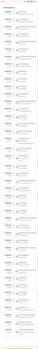 VijayKu97's tweet photo. @IndianPost8825 Can u please let me know why my consignment is send back to source destination? It says address missing in screenshot, it reached till my town so you can atleast call me once and checked it before sending it back. It was a very important document. @DoT_India https://t.co/C1KEjWyFyR