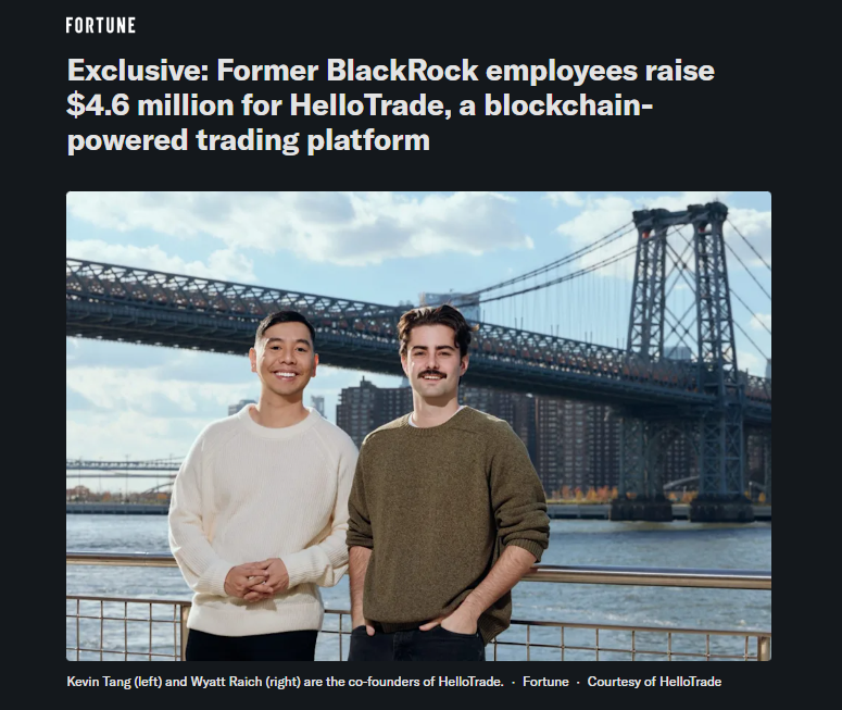 JoestarCrypto's tweet photo. I can't say a lot about this one yet, big announcements are coming

But it's an ex BlackRock team, literally the guys who launched the IBIT ETF, they raised 4,6M this year

They're building an app to trade any asset across the world onchain, fixing what TradFi can't do and what most perps failed at: having a mobile first and UX focused approach (+ more info next week)