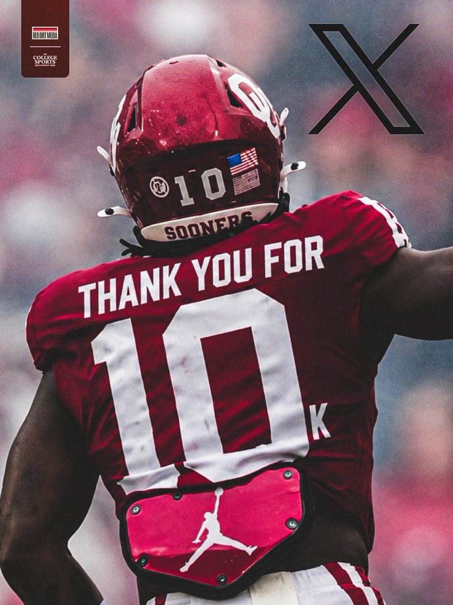 RedDirtMediaCo's tweet photo. Thank you, Sooner Nation, for 10K on X! ❤️🤍

We appreciate all of your support! We’ve got a LOT more in store, so stay tuned. 👀🔥

BOOMER SOONER! ☝️ https://t.co/W8d7oocLOV