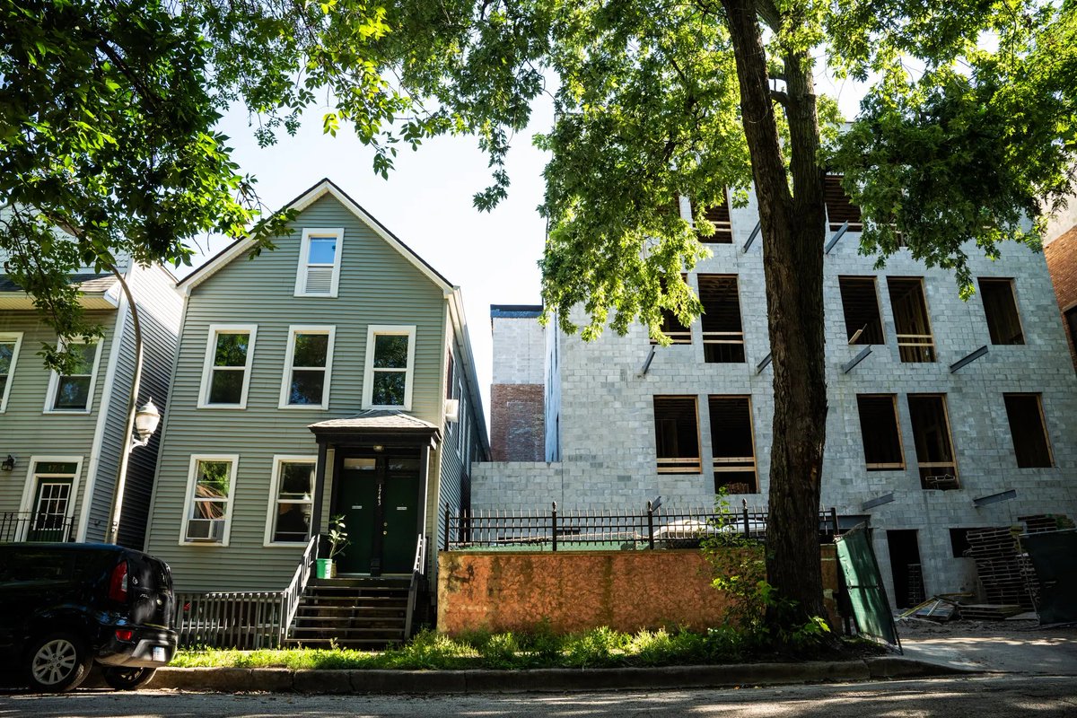 zyudhishthu's tweet photo. I sympathize for this renter, but there is a structural imbalance: we will likely never get a Block Club article about the Chicagoans that benefit from these new 26 units of housing. It's easy to note legitimate externalities, but hard to tell a news-y story about the benefits... https://t.co/kDn90lwBol