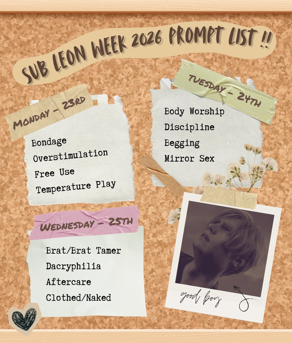 subleonweek's tweet photo. The wait is finally over!

We're thrilled to announce the full list of prompts for Aeon Sub Leon Week 2026 🦋✨

The event will run from November 23rd to 29th.

We are more than excited to see what you all come up with!💫 https://t.co/KFxa39hwwn
