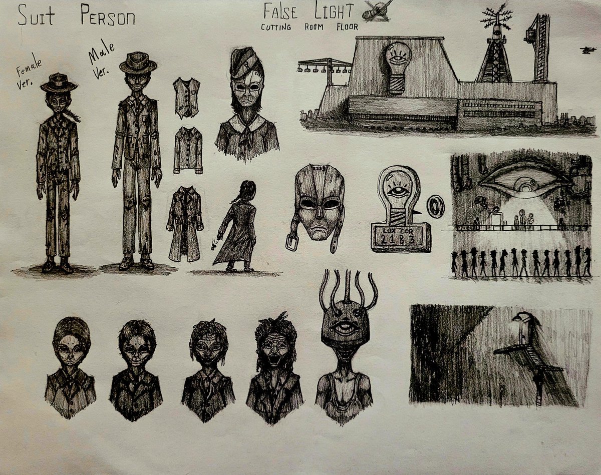 MonoNightStudio's tweet photo. Suit Person

From my original IP: FALSE LIGHT.

#Horror #thriller #ConceptArt #escapism #control #sketches #TraditionalArt #characters #originalcharacters #characterdesigns #Art #Surreal #atmosphere #environments #environmentdesigns #darkmirror #dystopia https://t.co/IBu4C8o7V1