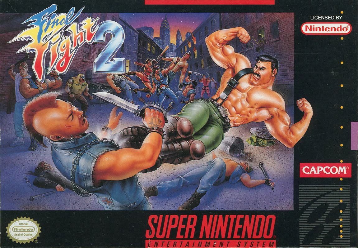 ZXRetro's tweet photo. Final Fight 2 is a side-scrolling beat 'em up video game developed and published by Capcom for the Super Nintendo Entertainment System, and released in North America on August 15, 1993. https://t.co/FPuwDNBxdd