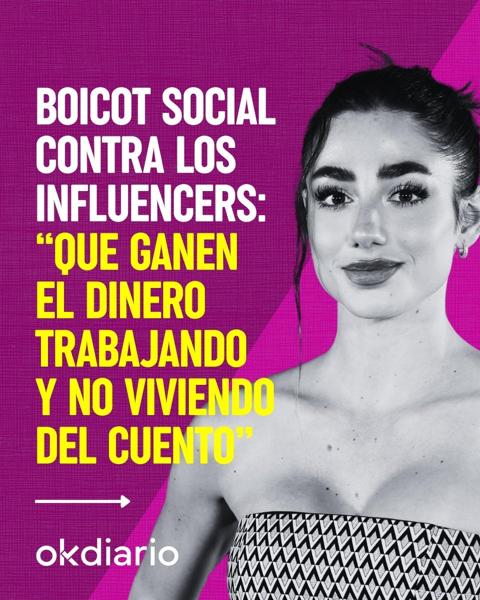 okdiario's tweet photo. ❌ Boicot a los influencers.

🔗 POST COMPLETO: https://t.co/wfH1uGkpf6 https://t.co/BPd9aoxud0