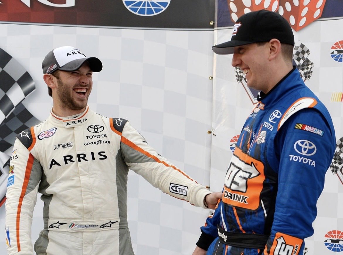 Daniel_SuarezG's tweet photo. From an idol, to a mentor, to a teammate, to a competitor. You took the time to give me a hand when I needed it most, and that gave me the opportunity not only to win races, but to win a championship.
I’ll never forget racing you on the last lap at Michigan to win my first race. Getting to race against someone I looked up to for so many years is something I’ll always be grateful for.
Racing on Sundays without you is definitely not something we’re getting used to. We miss you every single weekend. #KyleBuschDay #ForeverRowdy