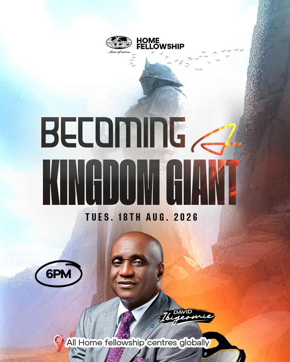 smhosglobal's tweet photo. God has called you to grow, reign, and become a force for His Kingdom. Join us tonight at 6:00 PM for Home Fellowship as we explore “Becoming a Kingdom Giant.” Come ready to grow, be transformed, and step into your God-ordained destiny. #SMHOS https://t.co/xfFOSIay63