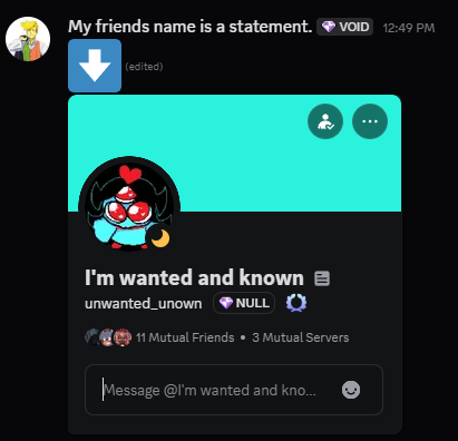 Cookieweeter_'s tweet photo. My new discord name is peak. https://t.co/Ped4XNpfqu