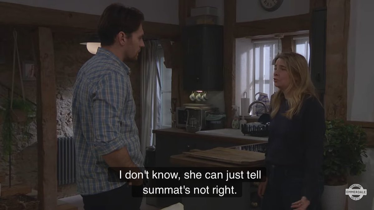 charitysdinglee's tweet photo. “we know you charity” 
The person who actually knows Charity better than anyone. One look at her in the shop and she could tell something was wrong straight away!! There’s no way Ness will believe Charity if she tells her she deliberately meant to kill Todd
#Emmerdale https://t.co/bSoGCWC387