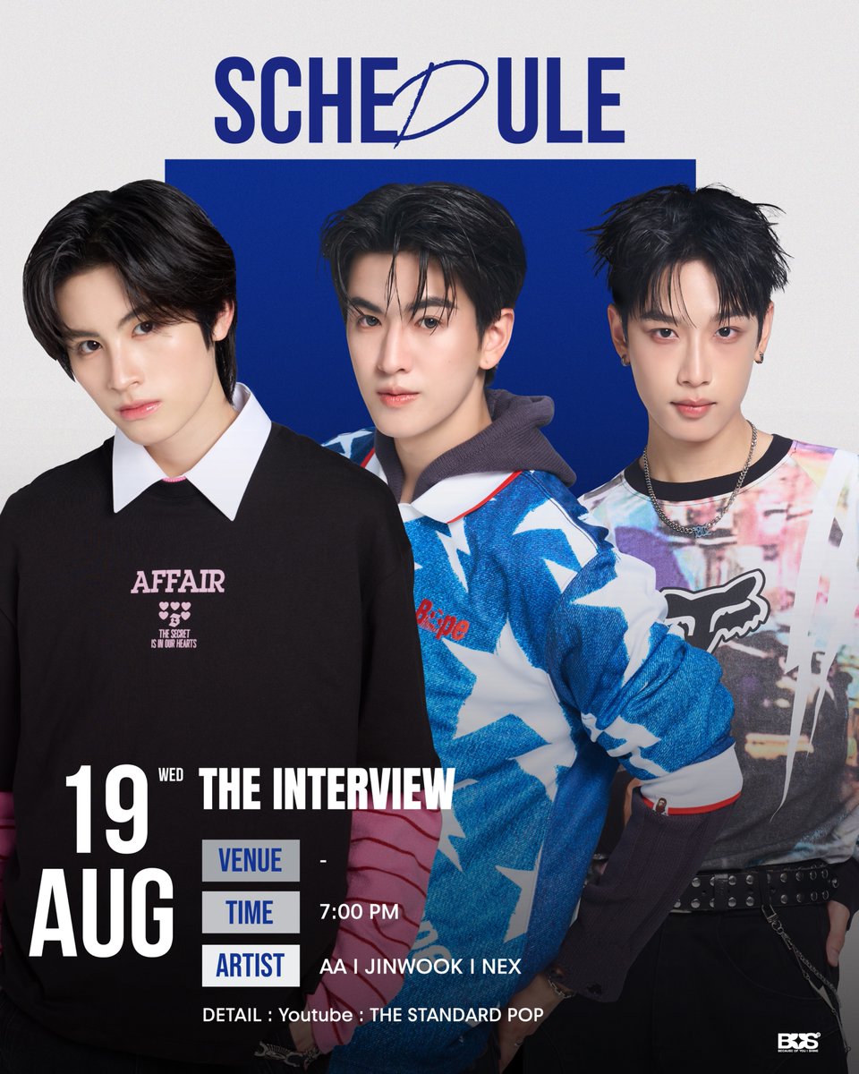 BUS_SONRAY's tweet photo. ช่วงค่ำวันนี้เวลา 1 ทุ่มตรง! ⏰✨ มารอรับชม #JINWOOKkim #NEXnattakit และ #AAashirakorn ในรายการ THE INTERVIEW 🃏 ที่ช่องทาง YouTube : THE STANDARD POP ด้วยกันนะครับ!

-

Tonight at 7 PM! ⏰✨ Join us for JINWOOK, NEX and AA on THE INTERVIEW 🃏, available on THE STANDARD POP’s YouTube channel. See you there!

#THEINTERVIEWxBUS
#PICKACARD
#TheStandardPop
#BUSbecauseofyouishine