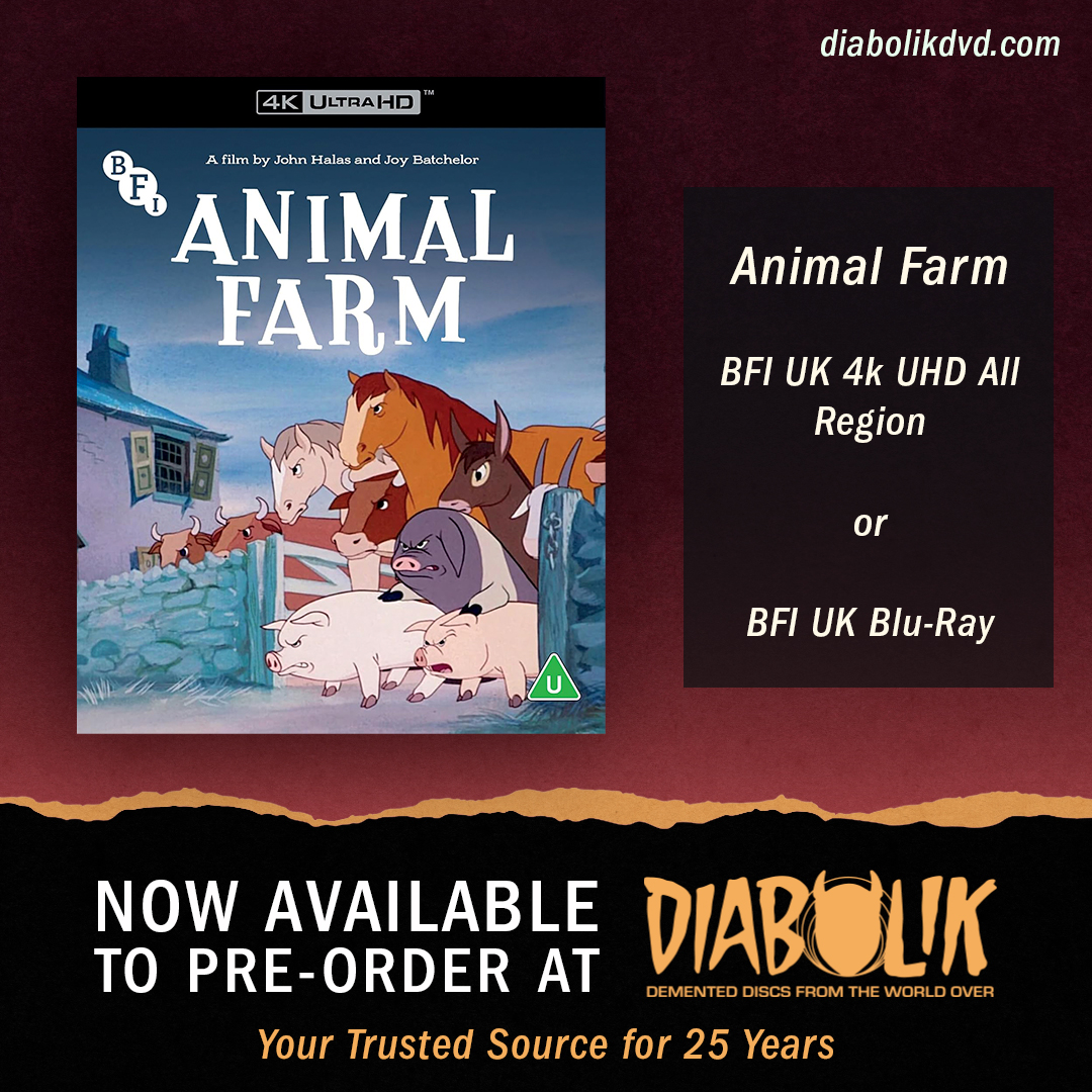 diabolikdvd's tweet photo. NEW BFI titles now available to pre-order at Diabolik!
https://t.co/v0UoEAUTJ7
#diabolikdvd #physicalmediaadvocates #bfi #salo #thegoonsatrediffusion #animalfarm #cultfavorites #bluraycollection https://t.co/MfJaOcwE6j