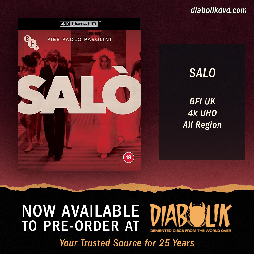 diabolikdvd's tweet photo. NEW BFI titles now available to pre-order at Diabolik!
https://t.co/v0UoEAUTJ7
#diabolikdvd #physicalmediaadvocates #bfi #salo #thegoonsatrediffusion #animalfarm #cultfavorites #bluraycollection https://t.co/MfJaOcwE6j