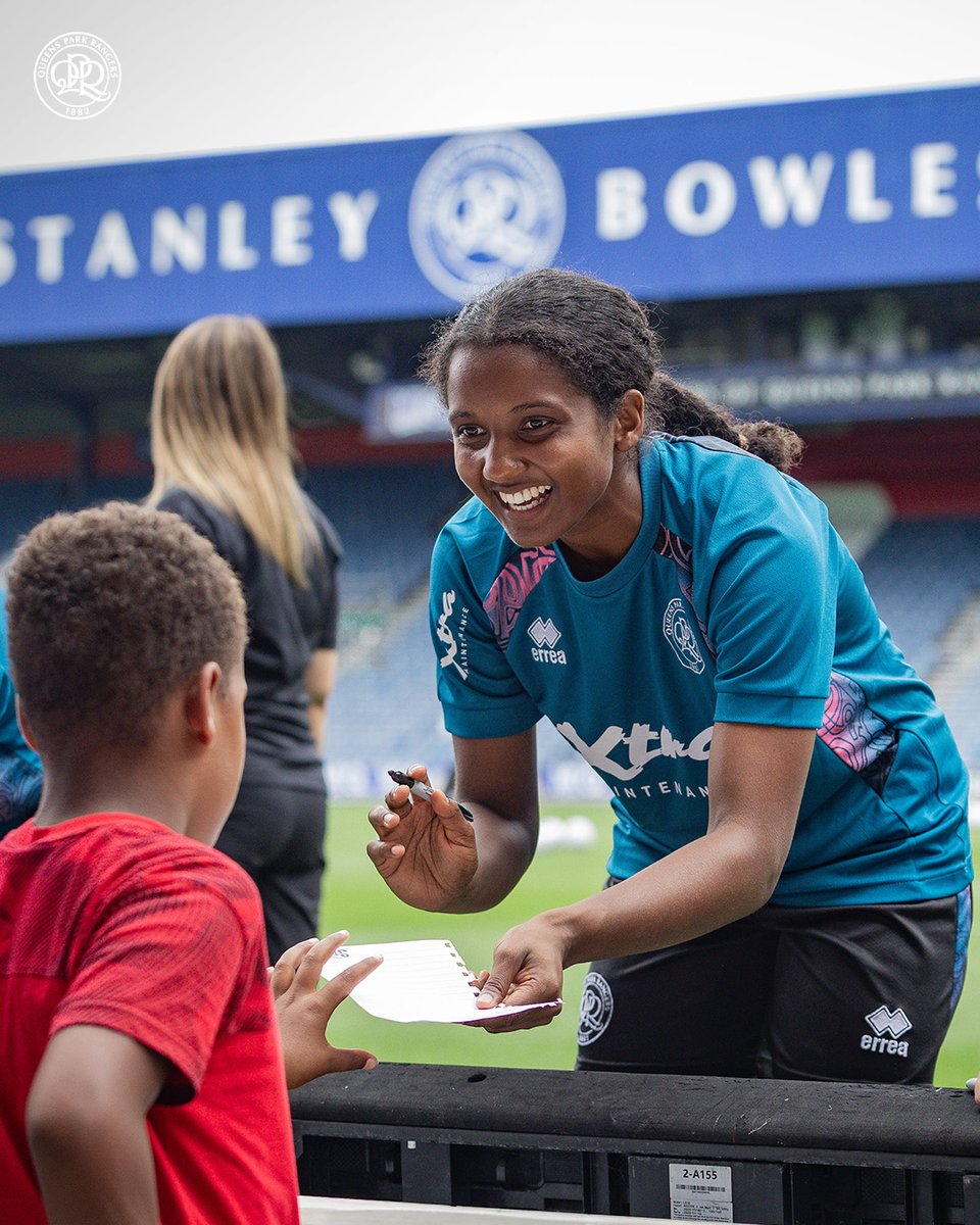 QPR's tweet photo. Thank you to everyone who joined us for today's open training session 💙🤍

@QPRWFC 🤝 https://t.co/wajJEW0trB