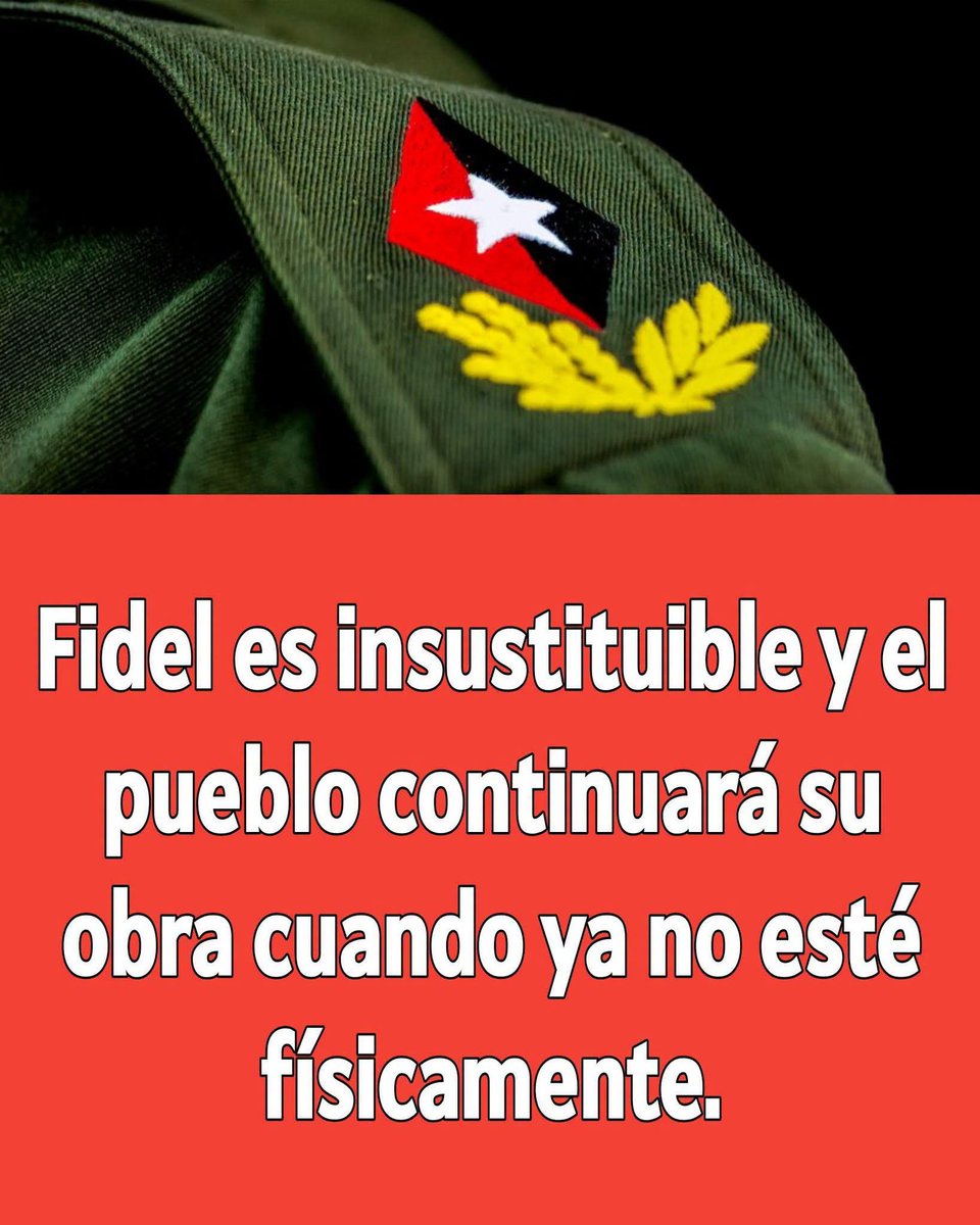 MirandaJobeco's tweet photo. Fidel vive en cada cubano. https://t.co/n7xCSu2Kw7