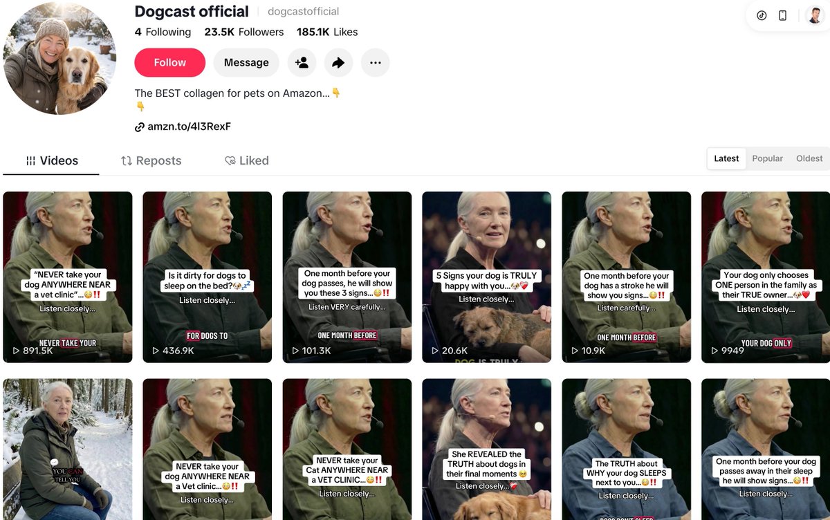 tylergrwth's tweet photo. AI UGC is F*cking insane 

a guy made $4.3k from ai generated videos showcasing dog toys 

he found a winning idea and cloned it multiple times and made someones monthly salary in a day 

it dosent cost $500 for a single video and can easily be changed by a single prompt 

you take an angle thats already working and swap the person for a few dollars in minutes 

literal kids are making insane money just by generating hyper realistic videos using ai 

repost and comment "AI UGC" if u want a guide on how to do this.