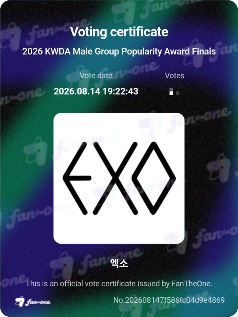 millskyway's tweet photo. ☺️🙏
Vote for exo #EXO
#VoteForEXO
#EXOForKWDA2026 https://t.co/ta1Cblcrdn