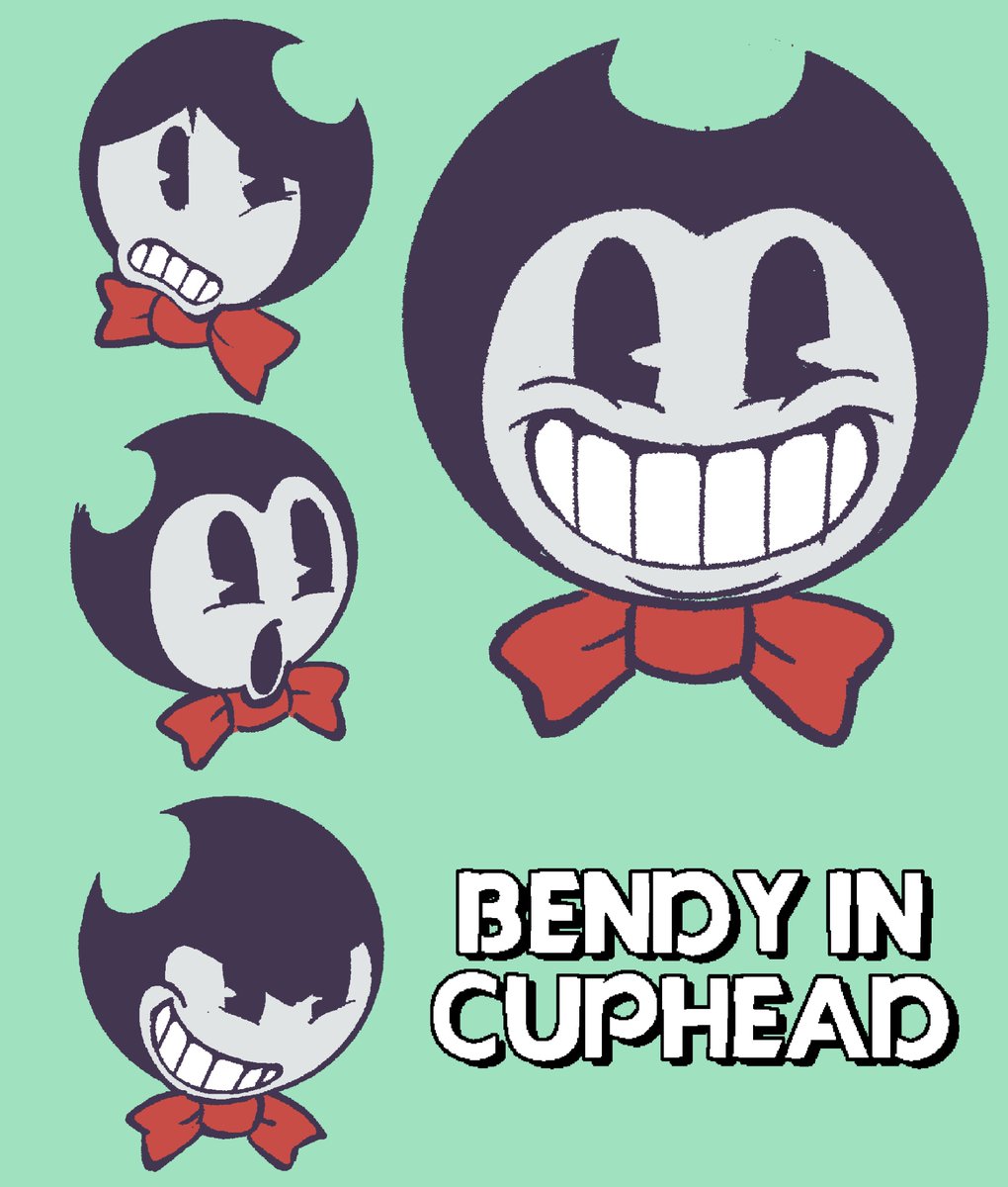 defaultp3rson's tweet photo. my cuphead styled bendy since people forgot he existed https://t.co/d054wasQF1