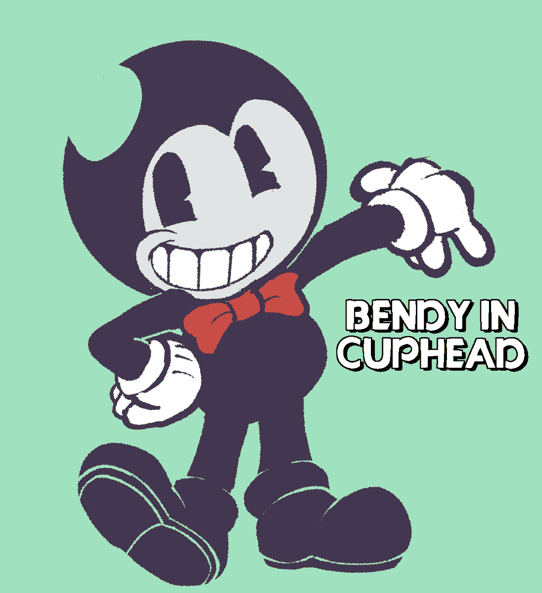 defaultp3rson's tweet photo. my cuphead styled bendy since people forgot he existed https://t.co/d054wasQF1