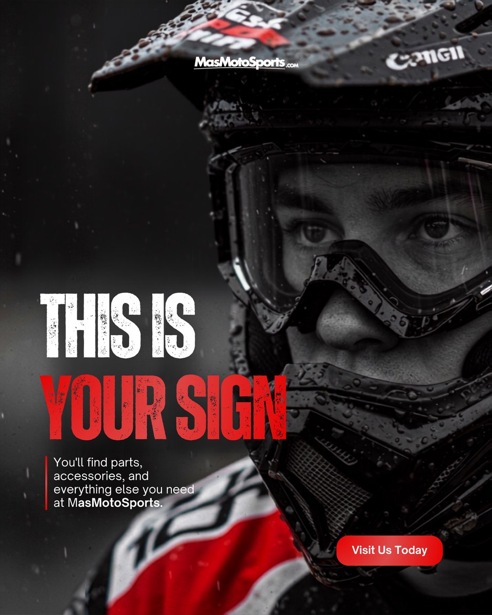 chenstephen1732's tweet photo. Sometimes all you need is a sign—and here it is. If your motorcycle, ATV, or UTV needs parts or accessories, MasmotoSports has everything you need to give your ride the care and performance it deserves. https://t.co/D9rURj1H33