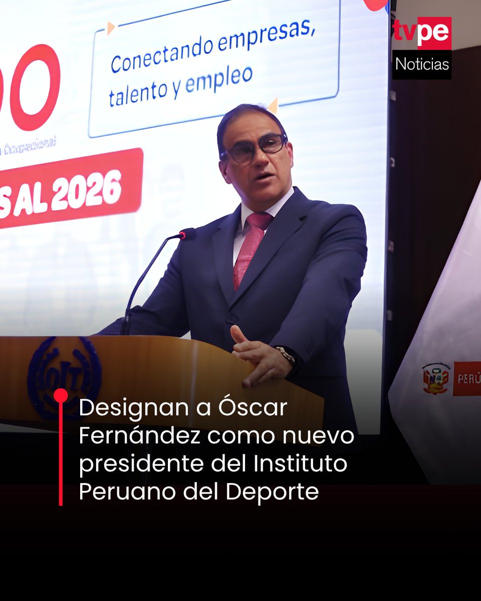 noticias_tvperu's tweet photo. 🚨 El Gobierno designó a Óscar Fausto Fernández Cáceres como presidente del Instituto Peruano del Deporte (IPD), un cargo que ya ocupó entre 2016 y 2018.

#Gobierno #Ejecutivo #IPD https://t.co/N6ZY93M6ug