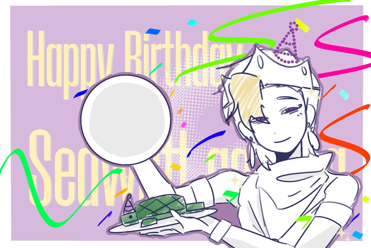 BACKSPACE_ET's tweet photo. Happy birthday🐢🎂
希望你幸福
#seawattgaming #fanart #seawatt https://t.co/rdHpdFvKUN