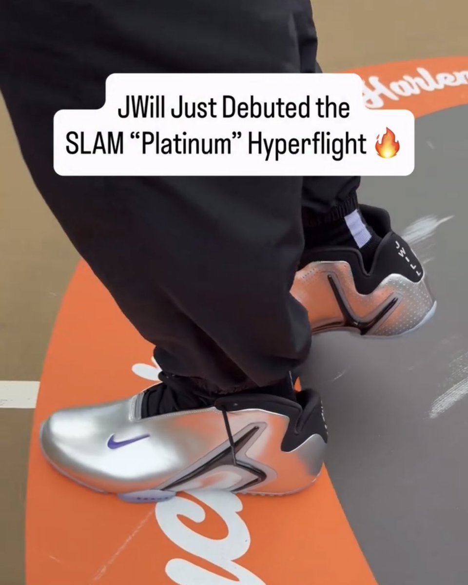 bcapparel's tweet photo. FIRST LOOK; Jason Williams debuts the SLAM x Nike Zoom Hyperflight “Platinum” 💿✈️ @

📹 @SLAMKicks https://t.co/Hh8nUaUAWM