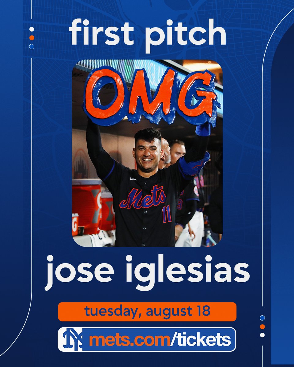 Mets's tweet photo. OMG!

Jose "Candelita" Iglesias is throwing the first pitch tonight before he hits the Broadway stage in Buena Vista Social Club! 🎤 https://t.co/DX8qak6YIN
