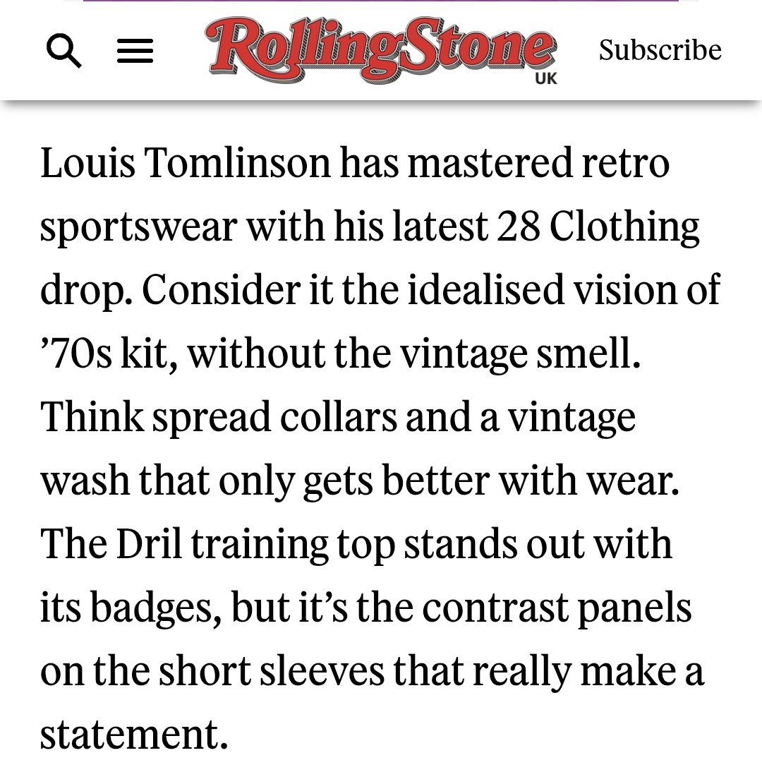 La_Triquetra's tweet photo. Could we all please go back to focusing on Louis and only him, his music, his projects, and so on? Rolling Stone UK has just published an article promoting his fashion brand. Perhaps, as his fans, we should celebrate and share this, right? https://t.co/sA4oiadJmx