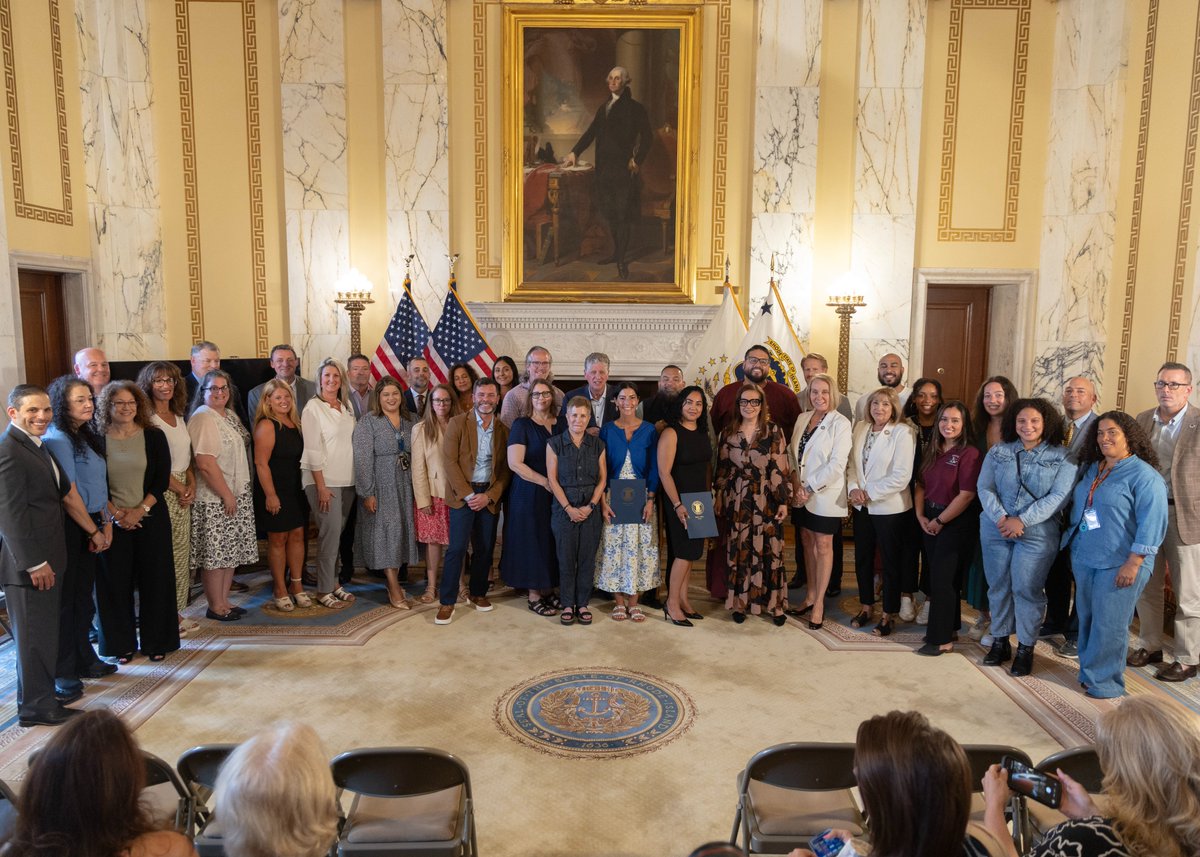 RIHouseofReps's tweet photo. Yesterday, @sdonovanbristol, @hannagallo27, Gov. Dan McKee and @RIDeptEd Commissioner Angélica Infante-Green kicked off the #AttendanceMattersRI campaign for school year 2026-27, announcing the 4th consecutive year of decreased chronic absenteeism. @MASSforRep and Rep. Earl Read also participated in the event.

Validated year-end data for School Year 2025-2026 indicate Rhode Island has experienced a 14.4-percentage-point decrease in chronic absenteeism since the height of the pandemic, resulting in the recovery of approximately 4.4 million instructional hours.   
 
“One thing I know from my years as a teacher is that students whose families make school the highest priority are the kids who get the most out of school and are eager to learn. Showing up every day on time, rested, prepared, and ready to learn is absolutely necessary for kids to engage in school and absorb what they’re being taught,” said Rep. Donovan, a member of the House Education Committee and a retired educator.

Watch the event online: https://t.co/wE57D8hPvk
 
More information: https://t.co/KdLiESiiTq