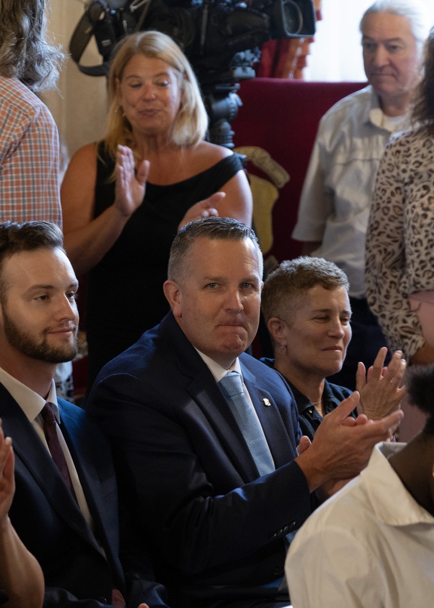 RIHouseofReps's tweet photo. Yesterday, @sdonovanbristol, @hannagallo27, Gov. Dan McKee and @RIDeptEd Commissioner Angélica Infante-Green kicked off the #AttendanceMattersRI campaign for school year 2026-27, announcing the 4th consecutive year of decreased chronic absenteeism. @MASSforRep and Rep. Earl Read also participated in the event.

Validated year-end data for School Year 2025-2026 indicate Rhode Island has experienced a 14.4-percentage-point decrease in chronic absenteeism since the height of the pandemic, resulting in the recovery of approximately 4.4 million instructional hours.   
 
“One thing I know from my years as a teacher is that students whose families make school the highest priority are the kids who get the most out of school and are eager to learn. Showing up every day on time, rested, prepared, and ready to learn is absolutely necessary for kids to engage in school and absorb what they’re being taught,” said Rep. Donovan, a member of the House Education Committee and a retired educator.

Watch the event online: https://t.co/wE57D8hPvk
 
More information: https://t.co/KdLiESiiTq