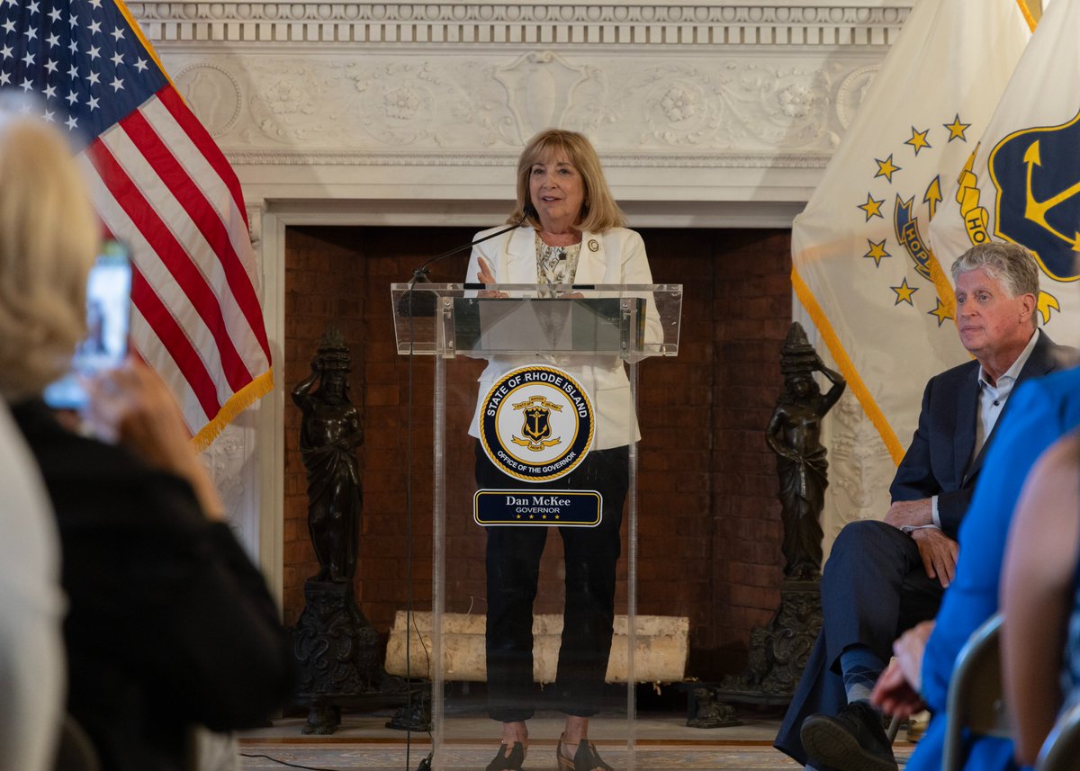 RIHouseofReps's tweet photo. Yesterday, @sdonovanbristol, @hannagallo27, Gov. Dan McKee and @RIDeptEd Commissioner Angélica Infante-Green kicked off the #AttendanceMattersRI campaign for school year 2026-27, announcing the 4th consecutive year of decreased chronic absenteeism. @MASSforRep and Rep. Earl Read also participated in the event.

Validated year-end data for School Year 2025-2026 indicate Rhode Island has experienced a 14.4-percentage-point decrease in chronic absenteeism since the height of the pandemic, resulting in the recovery of approximately 4.4 million instructional hours.   
 
“One thing I know from my years as a teacher is that students whose families make school the highest priority are the kids who get the most out of school and are eager to learn. Showing up every day on time, rested, prepared, and ready to learn is absolutely necessary for kids to engage in school and absorb what they’re being taught,” said Rep. Donovan, a member of the House Education Committee and a retired educator.

Watch the event online: https://t.co/wE57D8hPvk
 
More information: https://t.co/KdLiESiiTq