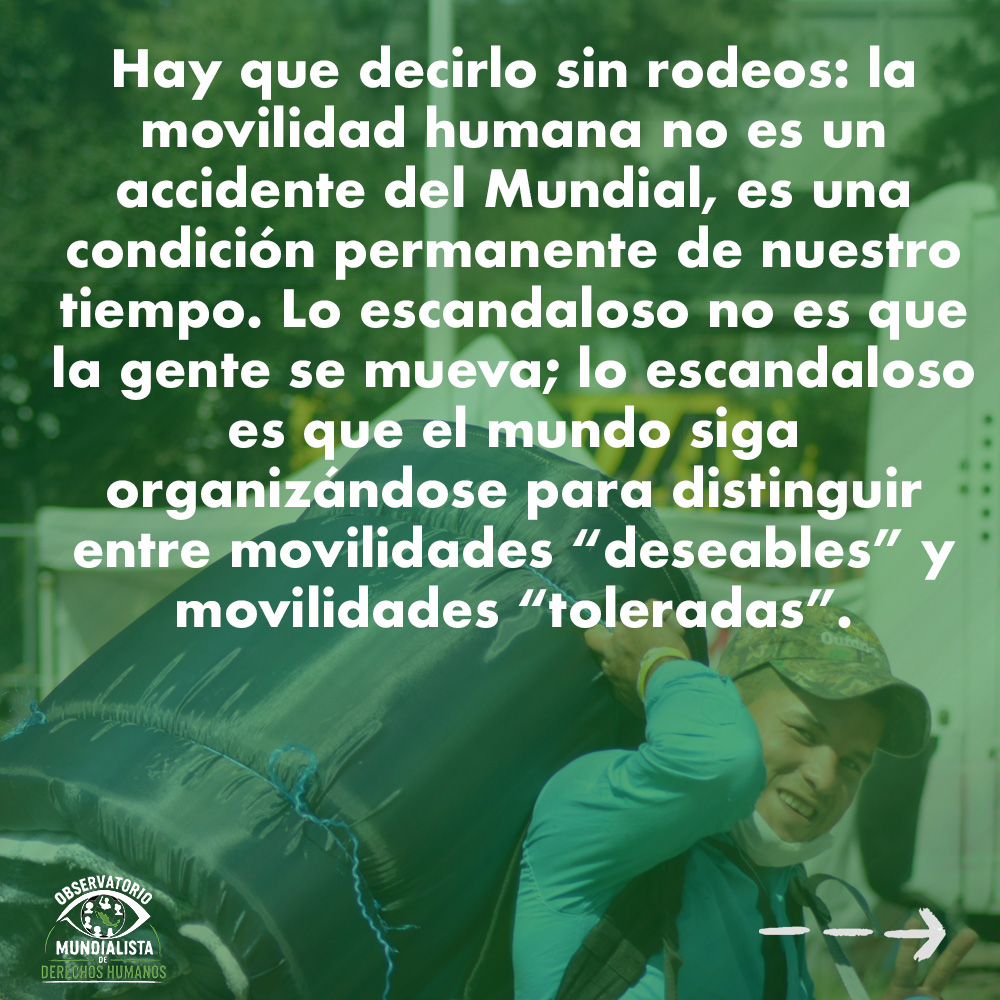 RedTDT's tweet photo. 🗞️ Artículo de opinión| El Mundial no borró la movilidad humana: solo la maquilló ⚽️🤾🏻

https://t.co/pLNQ1LZ1b7

Por: José Luis Manzo Ramírez https://t.co/hCdvecT3BL