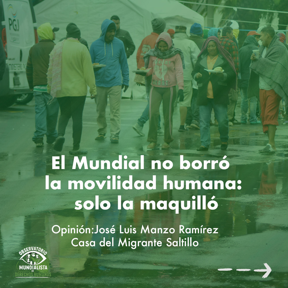 RedTDT's tweet photo. 🗞️ Artículo de opinión| El Mundial no borró la movilidad humana: solo la maquilló ⚽️🤾🏻

https://t.co/pLNQ1LZ1b7

Por: José Luis Manzo Ramírez https://t.co/hCdvecT3BL