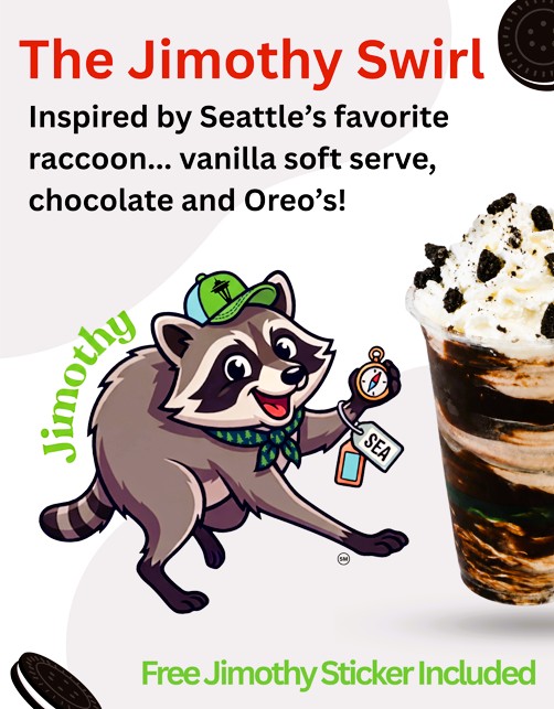 hbaskas's tweet photo. Flying into or out of Seattle-Tacoma International Airport soon?  

You can now get a Jimothy-inspired ice-cream treat.  

https://t.co/QMJci1JpId  #Jimothy #JimothySummer #airports #eatingatairports

#jimothy @flySEA https://t.co/R64Fbh2EjI