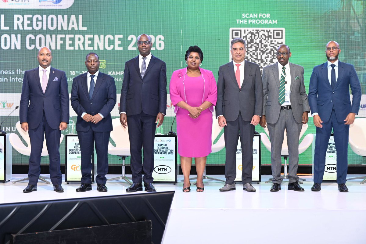 henrymusasizi1's tweet photo. Representing H.E. President @KagutaMuseveni
at the 3rd Annual Regional Industrialisation Conference 2026, I delivered the President’s call for stronger Government-private sector partnership to accelerate industrialisation, deepen regional integration and drive sustainable economic transformation.

The conference, held under the theme “Unlocking Industrial Competitiveness through Innovation and Regional Value Chain Integration,” brings together policymakers, industrialists, financiers and private-sector leaders to advance practical approaches to industrial development.

Industrialisation is central to structural transformation, as it creates jobs, adds value to natural resources, expands intra-regional trade in manufactured goods and reduces vulnerability to external shocks.

Uganda’s industrialisation strategy is anchored in the national development framework, with the accelerated development of industrial parks as a key pillar.

The Kampala Industrial and Business Park at Namanve, covering approximately 1,000 hectares, continues to attract investment in manufacturing, logistics, food processing and agro-processing, positioning it as a major production hub for domestic and African markets.

I also highlighted the Sino-Uganda Bio-Industrial Park, covering about 619 acres, which hosts approximately 75 factories employing more than 12,000 people, as part of Uganda’s expanding industrial base.

Government’s industrial parks are designed not only to serve Uganda’s domestic market but also to supply competitive manufactured goods to the wider East African and African markets.

Priority opportunities include agro-processing, leather, textiles, pharmaceuticals, petrochemicals, steel, construction materials and logistics.

I also urged stakeholders to approach East Africa as a shared regional market, rather than as separate national economies. East Africa has a consumer market of more than 400 million people, while the African Continental Free Trade Area opens access to a market of about 1.4 billion people.

I reaffirmed Uganda’s commitment to deepening EAC economic integration, removing non-tariff barriers, operationalising one-stop border posts and expanding access to regional markets.

Achieving Uganda’s long-term 10-fold growth ambition of a US$500 billion economy will require genuine partnership between Government and the private sector.