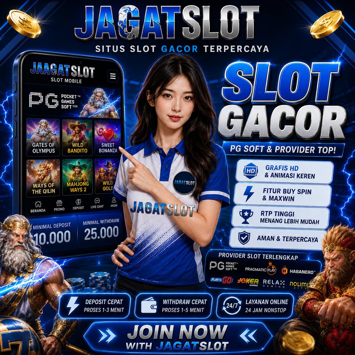 JagatSlot's tweet photo. Pilihan makin banyak, keseruannya makin lengkap. Temukan game favoritmu bersama JAGATSLOT.

#jagatslot #slotgacor #situsgacor #rtp #situstogelhadiahterbesar #situstogel #gacor #gacorhariini #situstoto #pragmatic #pgsoft #habanero #situsslot #mahjongways #mahjong #rtpslot #togel https://t.co/okp4GLpRUa