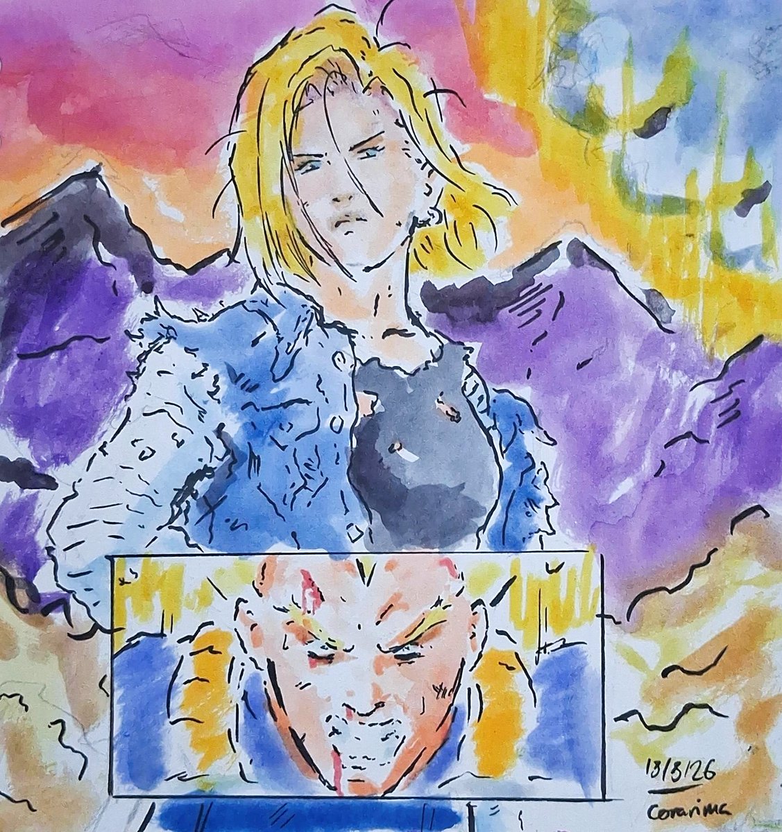 Corarima1's tweet photo. Daily 30 minute sketch 1294: Android 18 

#DragonBallZ https://t.co/G3xFGG1S7D