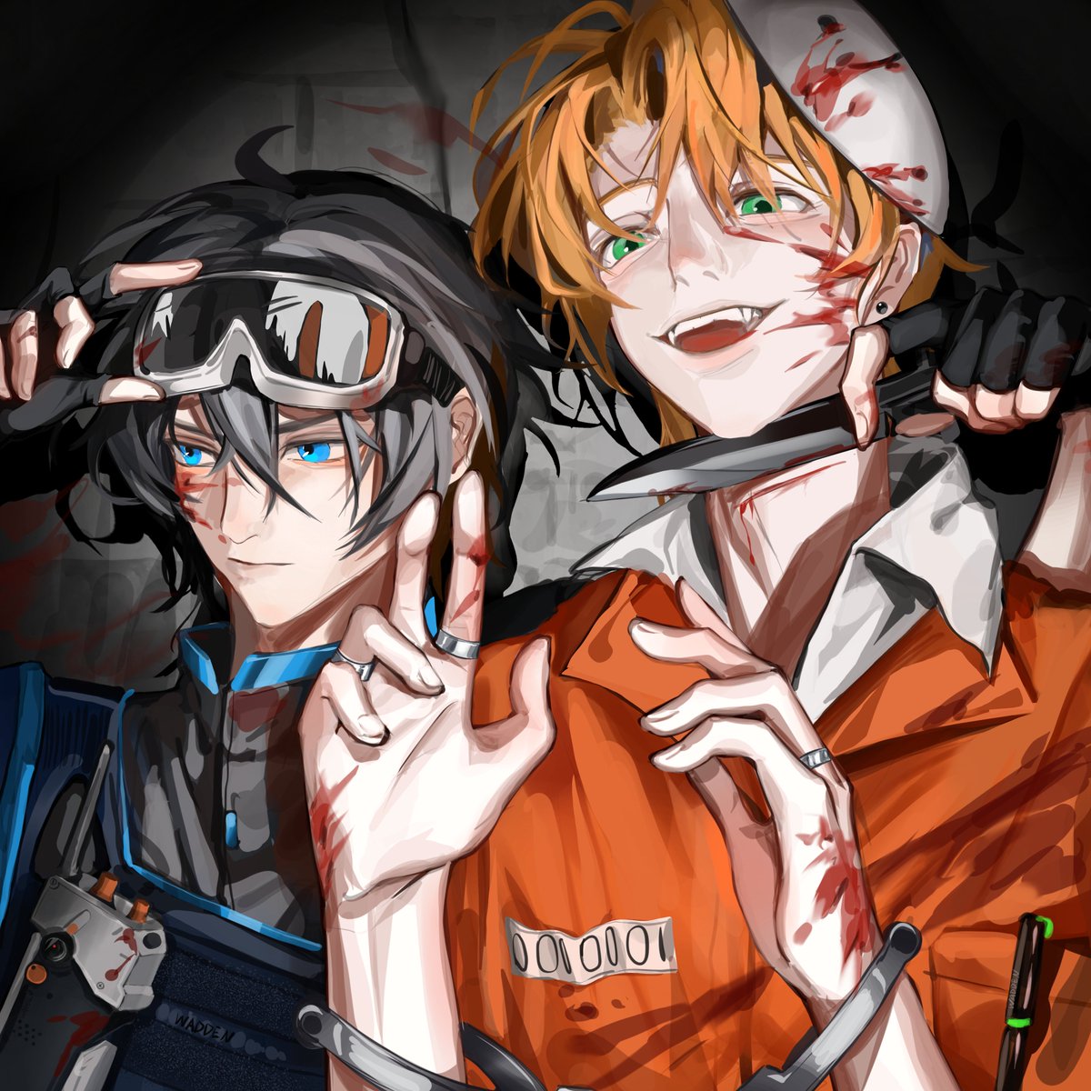 Wadden4599's tweet photo. Created on May 22nd, 2025
最早发布于lofter
囚犯ⅹ狱警pa
https://t.co/lKml17fg7H
#Dreamnotfound 
#Dreamnotfoundfanart https://t.co/fOLvoGSq1j