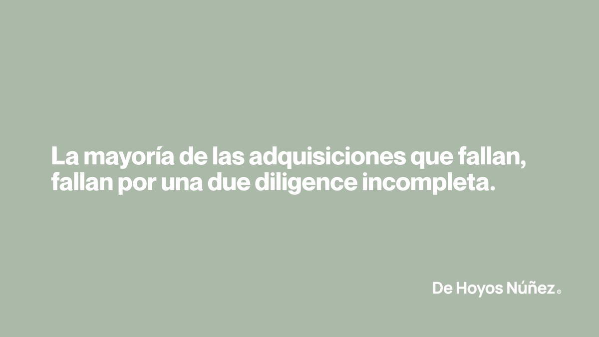 dehoyosnunez_'s tweet photo. La mayoría de las adquisiciones fallan por una due diligence incompleta. No basta revisar números: hay que identificar contingencias legales, laborales, fiscales y societarias antes de firmar. Lo que no se revisa antes de comprar, se hereda después. ¿Te ha pasado? #DueDiligence https://t.co/URxlYrpkTG