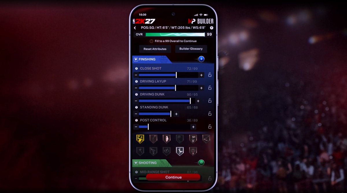2KDispatch's tweet photo. 2K is introducing a BRAND-NEW NBA 2K HQ app for #NBA2K27 📱🔥

• Create your MyPLAYER build before the new game even releases
• Share your builds with others using a QR code
• Message your teammates and friends
• Track your Crew
• Earn new rewards directly through the app
• NEW & improved Face Scan technology launching August 21
No more waiting for a new 2K to drop before creating your build. 👀