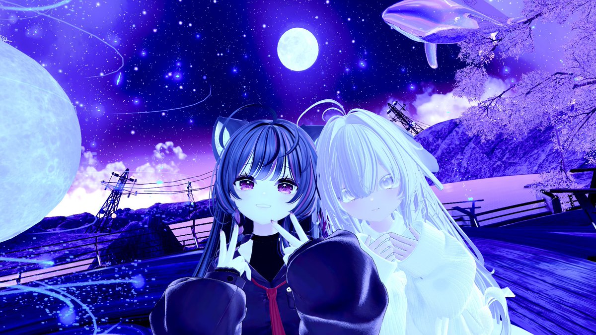 akane_vrc_'s tweet photo. おやすみなさいませ🌙*ﾟ
ゲムワお誘いありがとう( *´꒳`* )
このゲーム楽しかった。

本日の挨拶まわりฅ^•ω•^ฅ

綺麗なワールドで写真撮れて嬉しい✨️

今日もありがとう
また明日！ https://t.co/KnmLMtMQyA