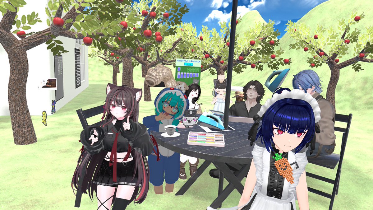 akane_vrc_'s tweet photo. おやすみなさいませ🌙*ﾟ
ゲムワお誘いありがとう( *´꒳`* )
このゲーム楽しかった。

本日の挨拶まわりฅ^•ω•^ฅ

綺麗なワールドで写真撮れて嬉しい✨️

今日もありがとう
また明日！ https://t.co/KnmLMtMQyA