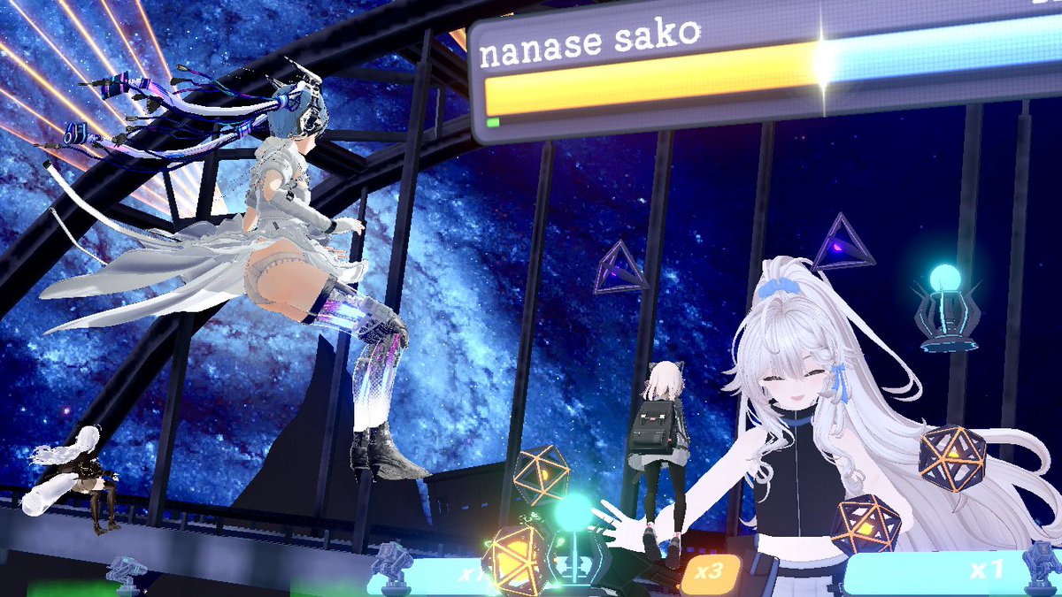 akane_vrc_'s tweet photo. おやすみなさいませ🌙*ﾟ
ゲムワお誘いありがとう( *´꒳`* )
このゲーム楽しかった。

本日の挨拶まわりฅ^•ω•^ฅ

綺麗なワールドで写真撮れて嬉しい✨️

今日もありがとう
また明日！ https://t.co/KnmLMtMQyA
